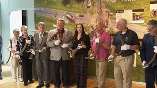 Mastodon bones discovered by Michigan drainage crew go on display in museum