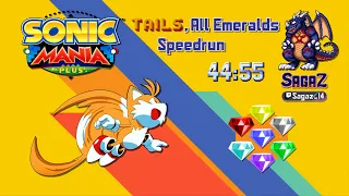 [WR] Sonic Mania - Tails, All Emeralds Speedrun in 44:55