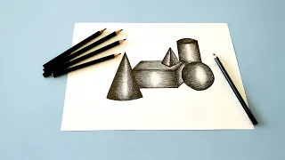 How To Shade Basic Forms Pencil Tutorial For Beginners | Step By Step | SPArt Studio