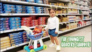 ONE YEAR-OLD GOES GROCERY SHOPPING FOR HER PARENTS!!! (ADORABLY CUTE)