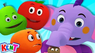 Five Cute Fruits Jumping On The Bed | Nursery Rhymes & Kids Songs | Kent The Elephant