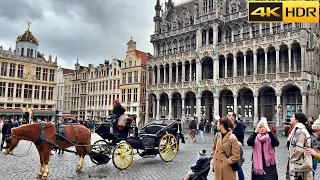 Exploring the Heart of Brussels: A Virtual Walking Tour of the City Centre [4K HDR]