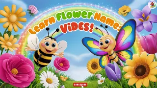 Flowers Name | Learn Flowers Names in English | kindergarten Kids Vocabulary | Toddler Learning |