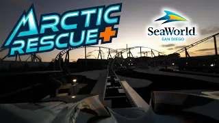 ARCTIC RESCUE - SeaWorld San Diego - Front Seat On Ride POV at SUNSET - 4K HD Osmo Action