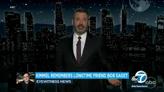 Jimmy Kimmel gets emotional in tribute to Bob Saget: 'He was the sweetest man' l ABC7