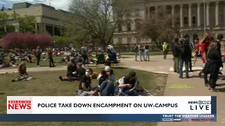 Police take down encampment on UW-Campus