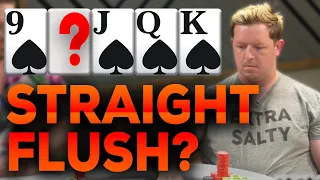 Can This Poker Player Hit STRAIGHT FLUSH?!