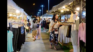 [4K] 2020 "Talat Huamum Night Market" Thai food and cheap shopping at Kaset-Nawamin, Bangkok