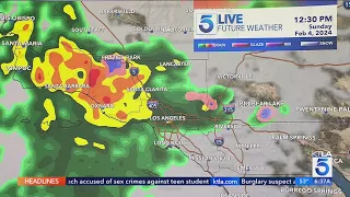 Strong atmospheric river storm hits Southern California