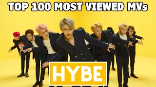 [TOP 100] Most Viewed HYBE Labels Music Videos (April 2022)