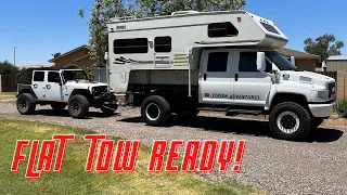 Building our 4wd Kodiak Truck Camper! Part 7- Flat Tow