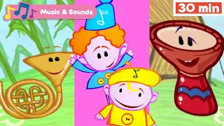 The Notekins | Learn Musical Instruments for Kids | Early Learning Videos | Darbuka | French Horn +