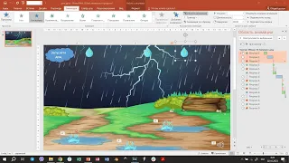 Анімація + Тригер "Дощовий день" в PowerPoint