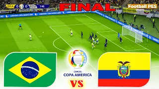 Brazil vs Ecuador Final 2024 - Copa America - Full Match All Goals - eFootball Gameplay PC
