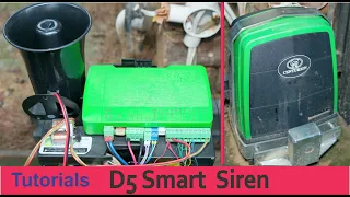 How to connect a 12V alarm siren to the Centurion D5 Smart gate automation which has 24V controller