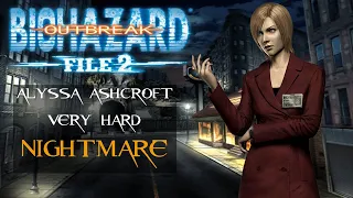 Resident Evil Outbreak File#2: "NIGHTMARE" All Scenario Very Hard Walkthrough (Alyssa)