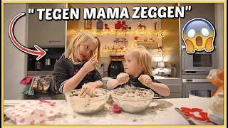 DiT GEBEURT ER ALS MAMA ER EVEN NiET iS! 😂 ( koekjes bakken) | Bellinga Vlog #2306