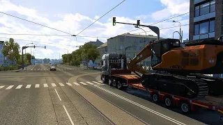 Mercedes-Benz - 21 Ton Excavator delivery | Euro Truck Simulator 2 Gameplay