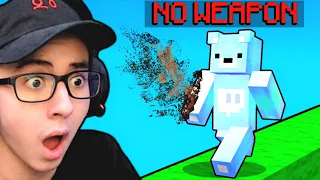 Minecraft Bedwars, But I Can't Use Weapons...