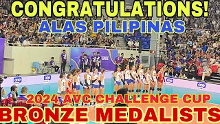 HISTORY MADE! ALAS PILIPINAS BAG THE BRONZE MEDAL AFTER 63 YEARS IN ANY AVC TOUNAMENT #alaspilipinas