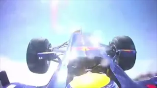 Mark Webber Crash Valencia 2010 but interrupted by Lance Stroll