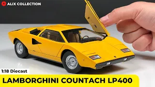 Unboxing of Lamborghini Countach LP400 1:18 Diecast Model Car by AUTOart (4K)