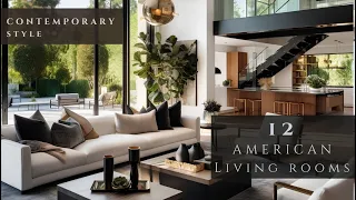 Contemporary American Living: 12 Captivating Living Room Interior Design Ideas in USA Houses