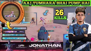 26 KILLS 😍 | JONATHAN NEW BEST AGRESSIVE GAMEPLAY | JONATHAN GAMING #jonathangaming #bgmi