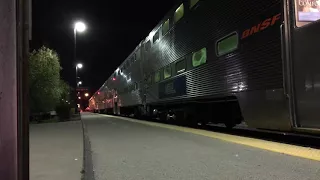 Chicago Union Station bound Metra (BNSF) Train leaving Aurora Transportation Center