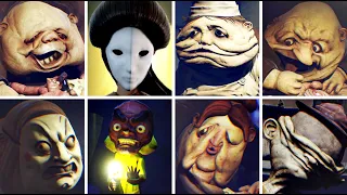 LITTLE NIGHTMARES : ALL BOSSES With Tengu Mask + Ending【 No Damage 】4k 60FPS.