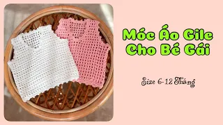 Crochet Gile | Móc áo gile cho bé gái