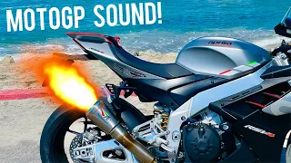 2022 Aprilia RSV4 Austin Racing Exhaust Sound Check, Revs & Ride 🚀