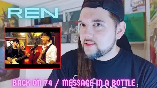 Drummer reacts to "Back on 74 / Message in a Bottle" (Retake) by Ren