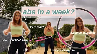 I used a WEIGHTED HULA HOOP for 7 DAYS!! ABS in a week? before and after results!