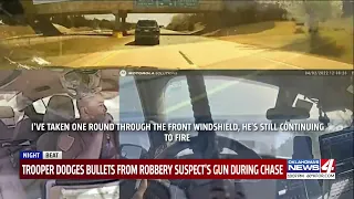 Body, dash cam footage shows chase, shots fired on Oklahoma turnpike