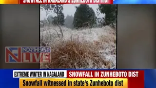 Cold wave brings snowfall to Nagaland's Zunheboto district