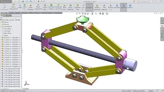 SolidWorks Tutorial | Design and Assembly of Car Jack in Solidworks | SolidWorks