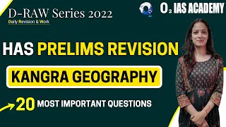 Important MCQs from Geography of Kangra District For HPAS Prelims 2022 Revision | HP GK for HAS Exam