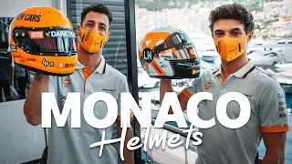 Lando Norris and Daniel Ricciardo reveal their Gulf-inspired helmets