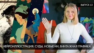 Нейроиллюстрация ✨ винтажная графика с Midjourney ✨книги, суды, новые ИИ