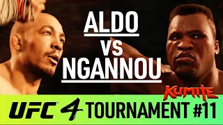 EA Sports UFC 4 - Aldo vs Ngannou - Kumite Arena Tournament #11 (CPU vs CPU Gameplay)