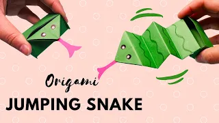 Origami Jumping Snake | Great Paper Toy For Kids