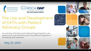 The Use and Development of DHTs with Patient Advocacy Groups