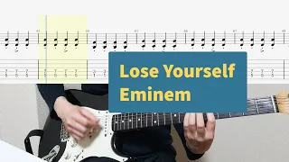 【8 Mile Theme Song】 Eminem - Lose Yourself  Guitar Cover With Tab (One Chorus)