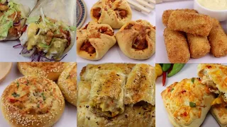 6 Best Party Snacks Recipes(Chicken Shawarma,Pizza, Sandwich,Buns, Potato Patties And Croquettes)