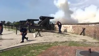 Fort Macon Cannon Fire in slow motion