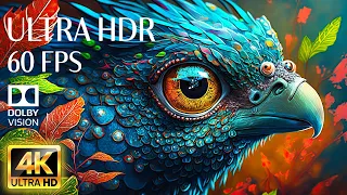 4K HDR 60fps Dolby Vision with Animal Sounds & Calming Music (Colorful Dynamic) #37