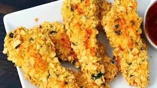 Baked Cornflake Crusted Chicken Strips Recipe