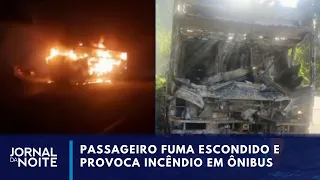 Passageiro fuma escondido e provoca incêndio em ônibus no Rio