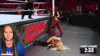 WWE Raw 8/31/15 Charlotte vs Brie Bella